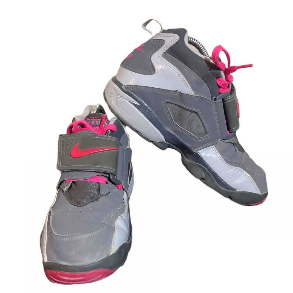 Nike Air Diamond Turf 2 Pink Grey Shoes 407911 006 Size 6.5Y Youth Women's 7